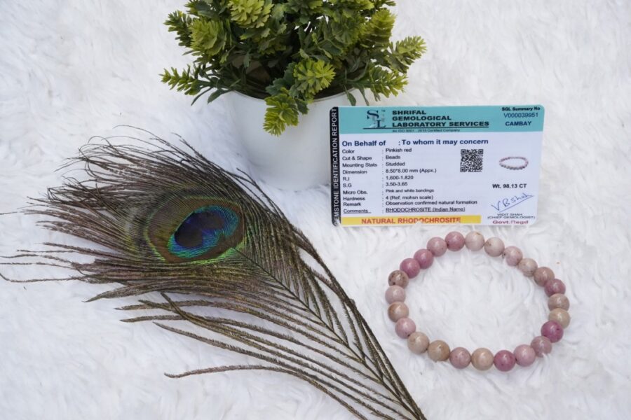 Pink Rhodonite Bracelet - To Boosts Immunity and Career Growth - Image 2