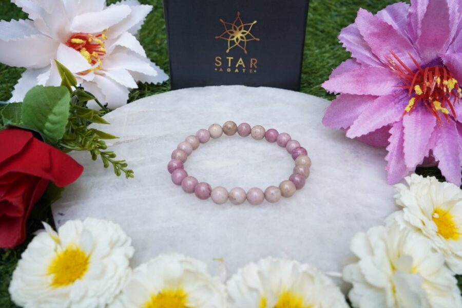 Pink Rhodonite Bracelet - To Boosts Immunity and Career Growth