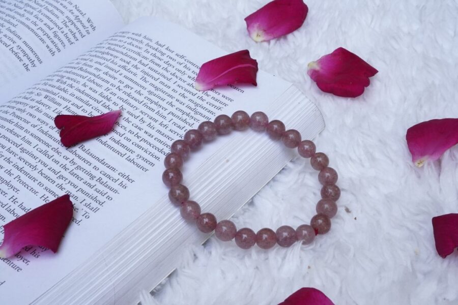 Strawberry Quartz Bracelet - For Spiritual Awakening & Peace - Image 4